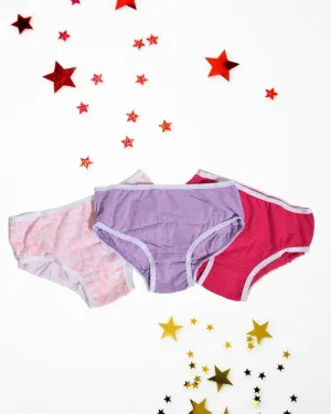 3 Pack Purple Girls Panty