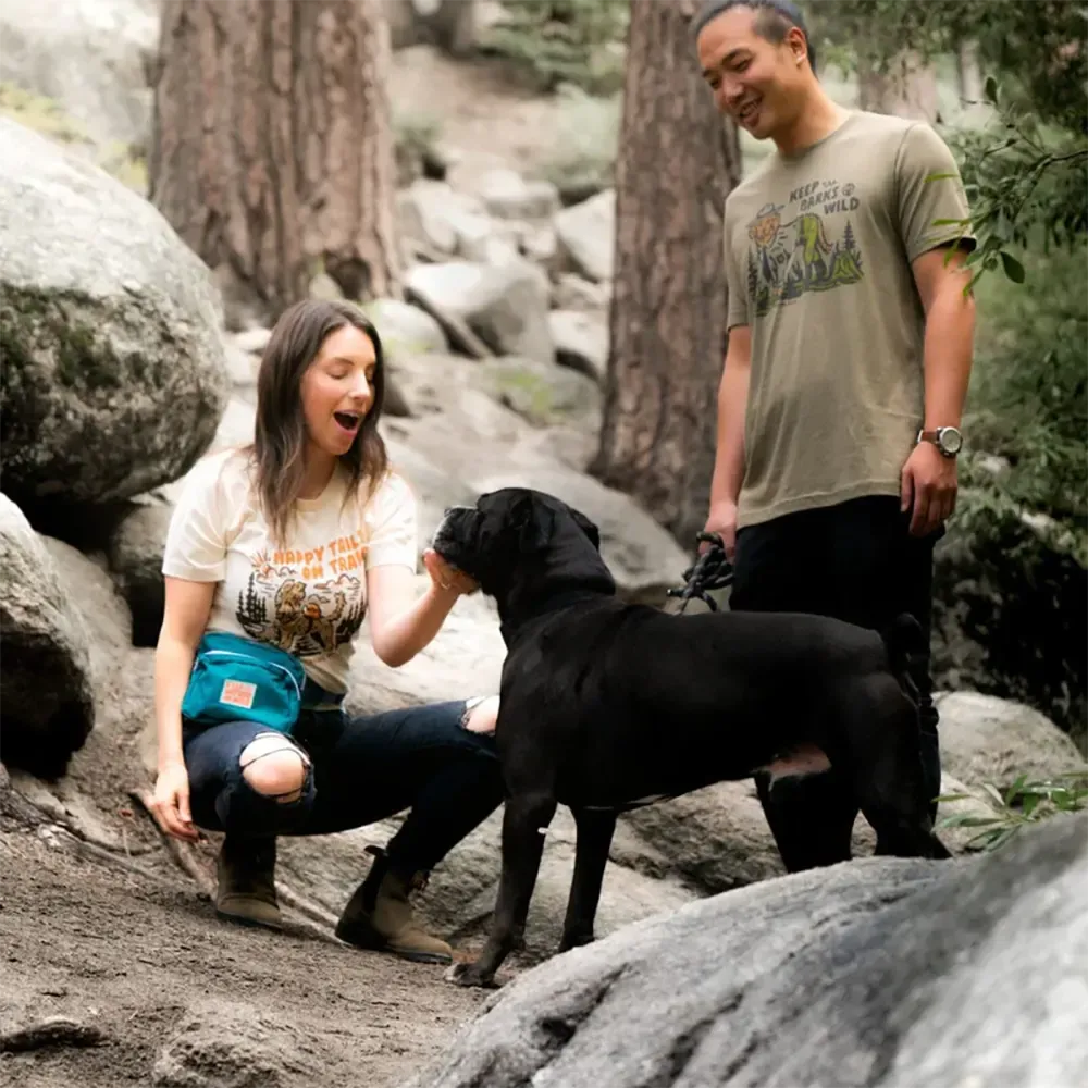 Keep Nature Wild Women's Happy Tails on Trails Short Sleeve T-Shirt