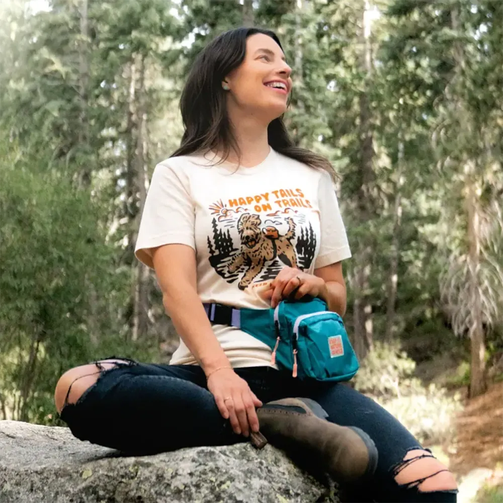 Keep Nature Wild Women's Happy Tails on Trails Short Sleeve T-Shirt