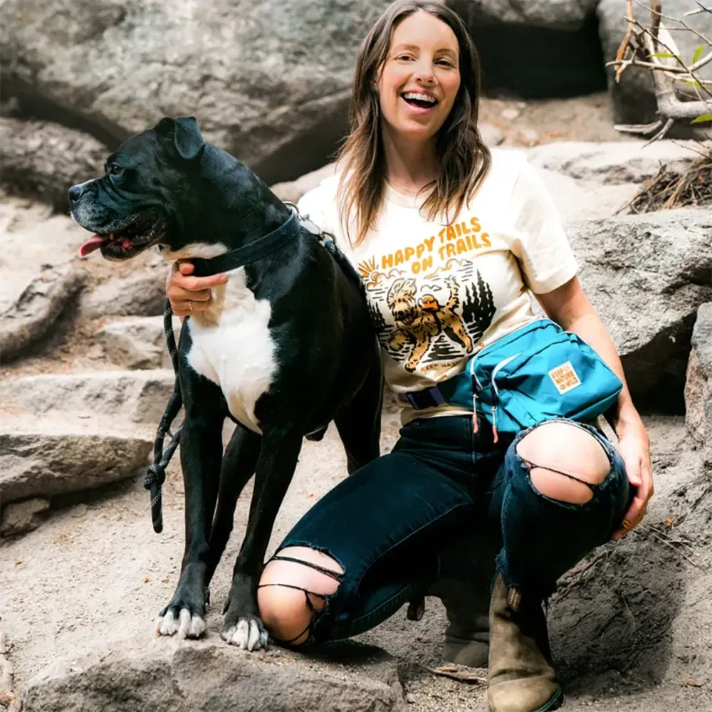 Keep Nature Wild Women's Happy Tails on Trails Short Sleeve T-Shirt