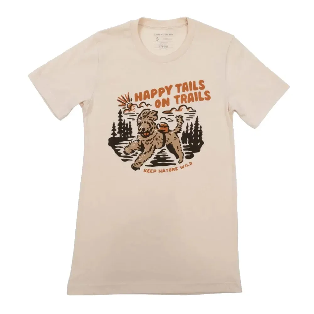 Keep Nature Wild Women's Happy Tails on Trails Short Sleeve T-Shirt