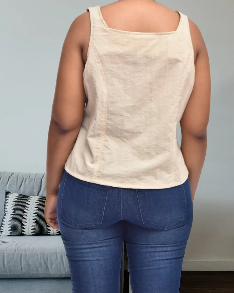 Ladies Velcro Strap Vest Top