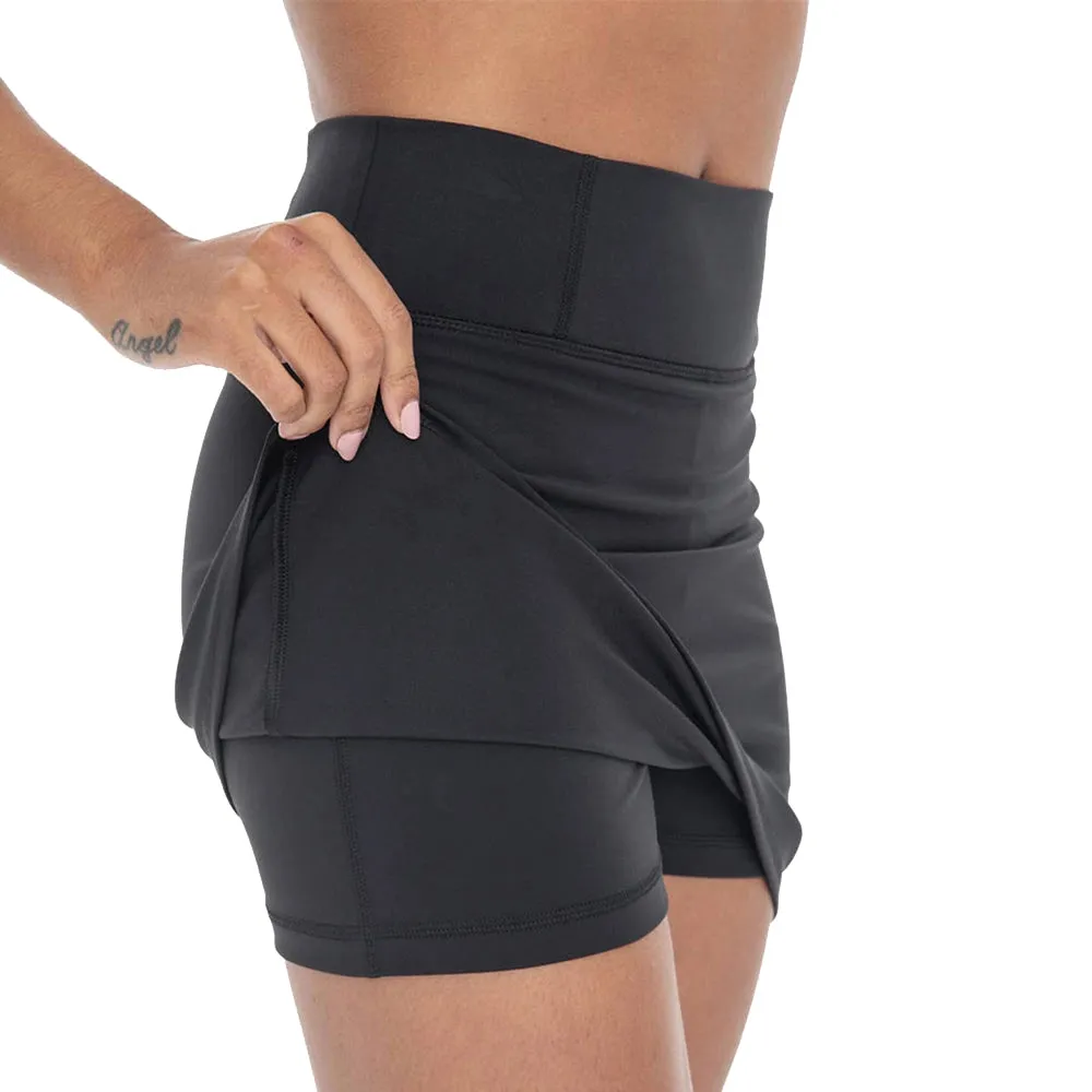 Mono B Women's Venice Paneled Waist Skort