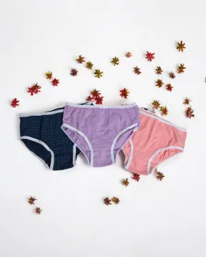 Navy 3 Pack Girls Panty