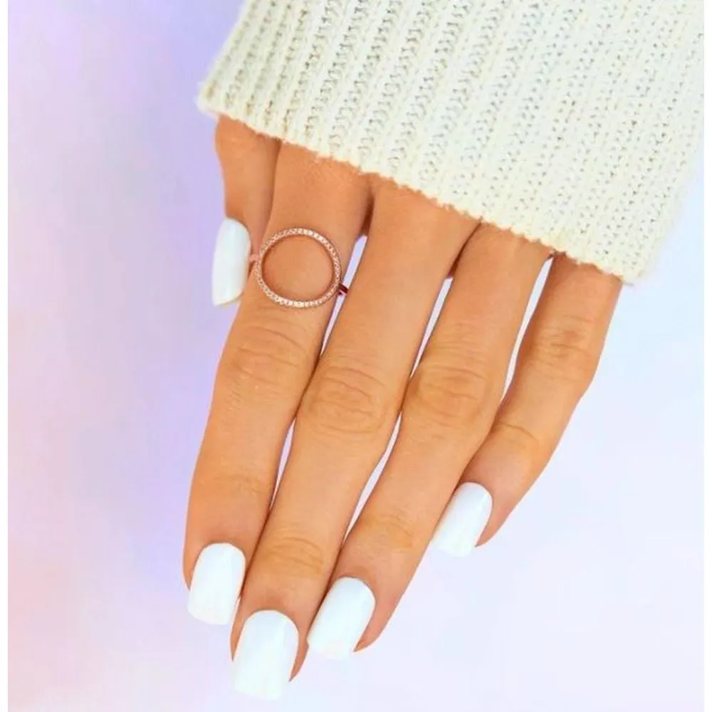 Pave Open Circle Ring