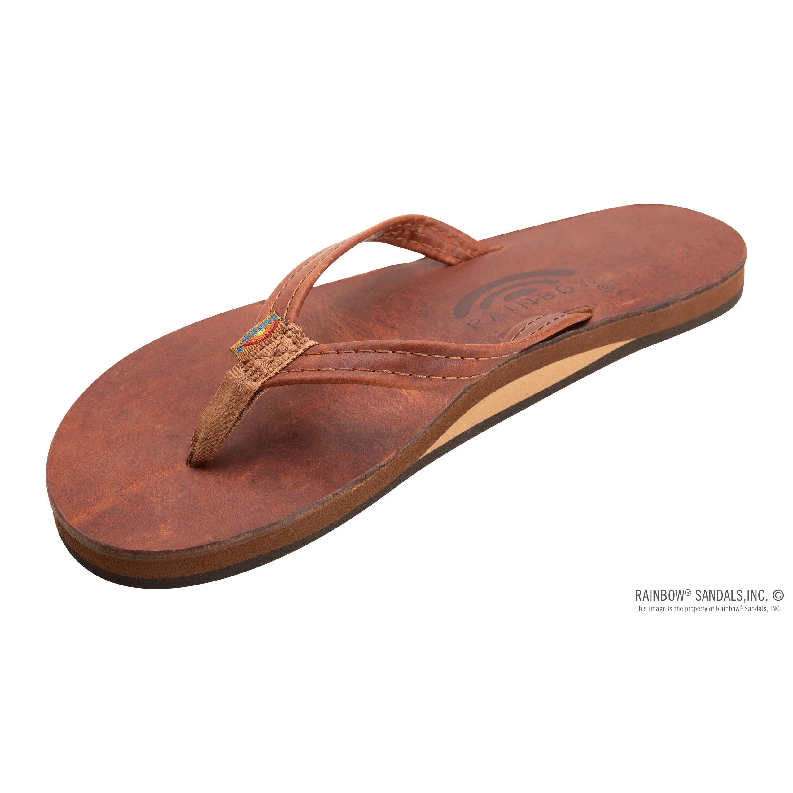Rainbow Women's Single Layer Luxury Leather Sandals