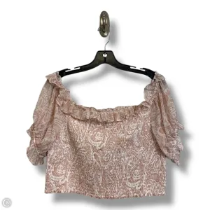 Top Short Sleeve By Express In Multi-colored, Size: L
