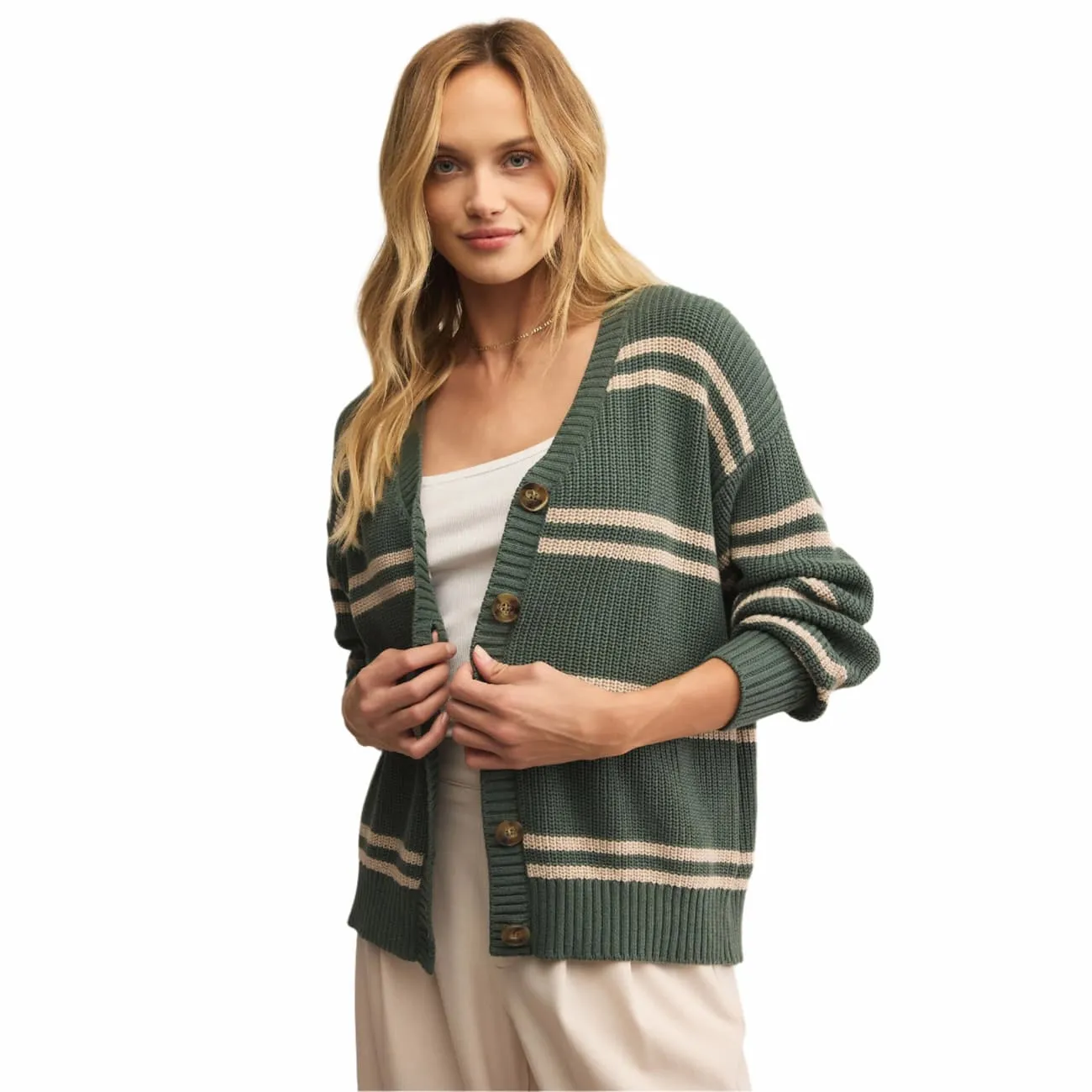 Z Supply Women's Boyfriend Striped Cardigan