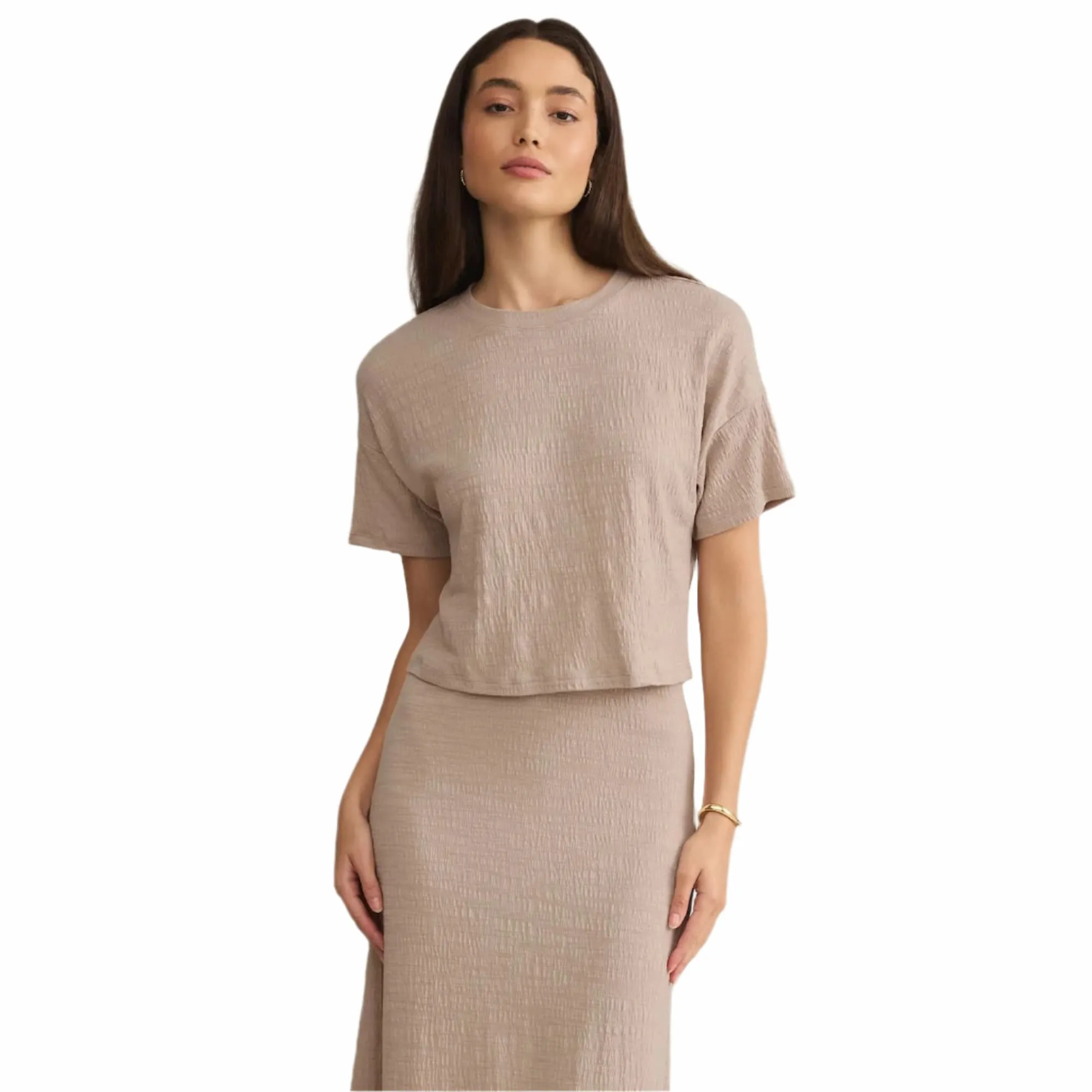 Z Supply Women's Sway Textured Crop Tee